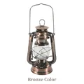 Antique bronze rechargeable LED camping lantern with vintage kerosene lamp design - L244SR Small (123*220mm) / Rechargeable Model / Bronze
