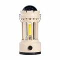 Portable retro LED camping lantern with integrated starry sky projector in elegant cream white - 102*235mm / L900B Starry White Battery