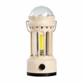 Portable retro LED camping lantern with colorful starry sky projector dome. - 106*240mm / L900BR Rainbow White Rechargeable