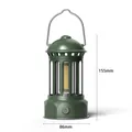 Professional portable retro green COB camping lantern with 155mm x 86mm dimensions - L800S (86x155mm) / Green