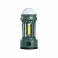 Vintage army green LED camping lantern with COB light source for outdoor portable lighting - 101.6*211mm / L900B Ambient Green Battery