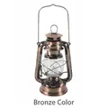 Vintage oplaadbare LED kampeerlantaarn in antiek koperen afwerking. - L244SR Klein (123*220mm) / Oplaadbaar model / Brons