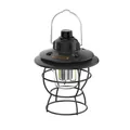 Vintage black rechargeable LED camping lantern with hanging handle for outdoors - 1200mAh Iron Base Style (L794) / Classical Black