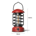 Portable red outdoor camping lantern with 150mm height and 86mm base width - L18 Battery Powered / 86x150mm / Red