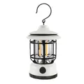 Retro white rechargeable COB camping lantern with hanging hook for tent - L27 Rechargeable Type (Large) / 115*186mm / White