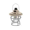 Retro LED camping lantern with rechargeable battery in khaki and black finish style - Light Luxury White (L795)