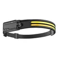 Ultra-light rechargeable silicone LED headlamp with COB dual light strips for night running - H301 (With Induction)