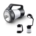 Vielseitige wiederaufladbare 3-in-1 LED-Multifunktionslampe tragbare klappbare Tischleuchte - L788R Lade-Stil / Grau