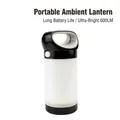 Portable LED camping lantern with 600LM brightness for outdoor hanging tent lighting - Black
