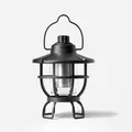 Portable black retro LED camping lantern with hanging handle for outdoor atmosphere - Rechargeable Model / Black