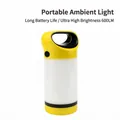 Portable yellow LED camping lantern for outdoor tent hanging and emergency lighting - Yellow
