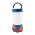 Portable rechargeable LED camping lantern with ergonomic handle for outdoor hiking and lighting - Blue and Orange (JD-L239)