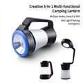 Portable 3-in-1 LED camping lantern and flashlight for outdoor hiking and tents. - Battery Model (L788) / Blue