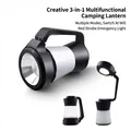 Versatile 3-in-1 rechargeable LED camping lantern and handheld flashlight for outdoor adventures - Battery Model (L788) / Black