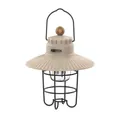 Portable retro rechargeable LED camping lantern in beige with a black metal protective cage - L796B Large / 193*230mm / Luxury White