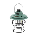 Vintage green rechargeable LED camping lantern with metal cage and portable handle - 1200mAh Iron Base Style (L794) / Lime Green