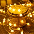 Θερμό λευκό LED γιρλάντα για εξωτερικό κάμπινγκ και διακόσμηση κρεβατοκάμαρας - Usb bubble ball light string [1.5m10 lights]