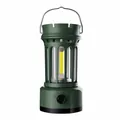 Portable solar powered LED camping lantern in olive green with adjustable metal handle - L900BR Large (Solar + Type-C) / 101x211mm / Green