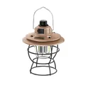 Retro bronze LED camping lantern with rechargeable battery and a sturdy hanging handle - Champagne Gold