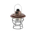Vintage bronze LED camping lantern with a rechargeable USB port and a sturdy metal handle - Retro Bronze (L795)