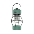 Retro saliegroene oplaadbare LED-campinglantaarn met een beschermende metalen kooi - L798B Groot / Limegroen