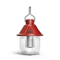 Red vintage pinecone LED camping lantern with portable hanging hook for outdoors - L804B Style / Large Battery Powered / Red
