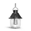 Vintage pinecone-shaped LED camping lantern with rechargeable battery and top hook - L804 Style / Small Rechargeable Magnetic / Black