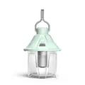 Portable mint green LED camping lantern with metal hook for outdoor tent hanging decoration - L804 Style / Small Rechargeable Magnetic / Green