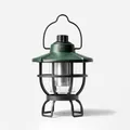 Vintage dark green rechargeable LED camping lantern for outdoor atmosphere lighting - L805 Style / Battery Powered / Green