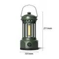 Vintage style green rechargeable camping lantern with dimensions 101mm by 211mm - L800B Large (Battery Powered) / 101*211mm / Green