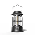 Lanterne de camping LED vintage noire rechargeable et portable pour l'extérieur et tente. - L801S (Version Batterie) / Noir