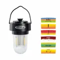 Rechargeable retro LED camping lantern with dimmable light and multiple graphic shade variants - Sticker Set / Rechargeable / Black