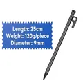 Estaca de metal negro resistente de 25 cm para tiendas de campaña - Tipo estándar / 0.9*25cm