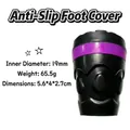 Contera de goma antideslizante duradera negra y violeta para bastones de trekking y senderismo - Estilo Escudo Antideslizante / 19mm / Púrpura