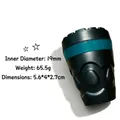 Punta de goma negra y verde azulado para bastón de trekking, 19 mm de diámetro interior - Estilo Escudo Antideslizante / 19mm / Cian