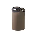 Seau de bain de pieds pliable marron portable avec surface étanche et poignée - Khaki