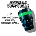Punta de goma antideslizante bicolor negro y verde para bastones de trekking, diámetro 19 mm - Estilo Escudo Antideslizante / 19mm / Verde