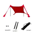Set tenda da spiaggia in Lycra rossa include 2 palline di spugna, 2 aste e borsa da trasporto - 2 Pali in Ferro / 160x200x150cm / Rosso