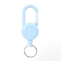 Light blue retractable carabiner keychain for outdoor fishing and backpacks - Macaron Blue