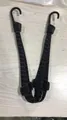 Corda elastica nera regolabile con robusti ganci per bagagli e casco da motocicletta - Stile Riflettente / Lunghezza/Pack / Nero