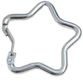 Duurzame zilveren stervormige aluminium karabijnhaak voor outdooruitrusting en sleutelhangers - Staaldraad Stijl / Zilver