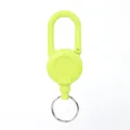 Neon green retractable carabiner keychain and fishing lure accessory with U-shape buckle - Macaron Green