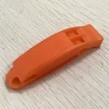 Sifflet de survie en plastique orange haute visibilité pour le camping et le plein air - Sans Cordon / Orange