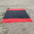Grande tappetino mare impermeabile rosso e nero anti-sabbia per picnic e campeggio. - 140*200cm / Nero e Rosso Contrasto