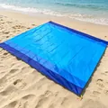 Tappetino da spiaggia in poliestere 210T impermeabile con design blu e anti-sabbia - 140*200cm / Blu Scuro, Medio e Chiaro
