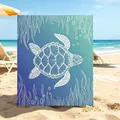 Tappetino da spiaggia in poliestere impermeabile con stampa tartaruga marina blu - 140*200cm / Tartaruga marina