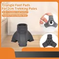 2cm triangular anti-slip rubber tip for trekking poles and canes with metal gasket. - Triangle Style / 2cm Inner Diameter