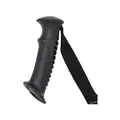 Empuñadura de repuesto ergonómica profesional negra para bastones de trekking con correa - Mango Recto (Con Correa de Muñeca) / Diámetro 18mm
