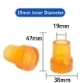 19mm inner diameter anti-slip amber rubber crutch tip for walking sticks - 4.7cm Small Foot / Height 47mm
