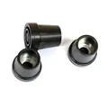 Set of three 19mm black non-slip rubber tips for walking sticks and crutch accessories - Foot Covers / 19mm Diameter / Black